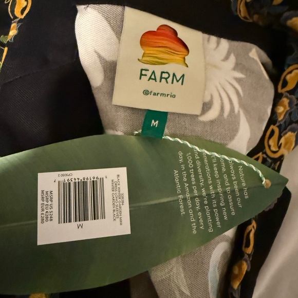 NWT Farm Rio Black Winter Garden Mini Dress - Picture 5 of 6